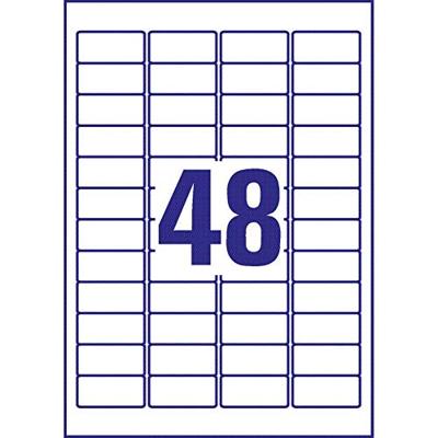Avery-Zweckform L7873-20 ( 45.7 x 21.2 mm, Wit, 960 stuk(s), Permanent hechtend, Sterk hechtend Avery-Zweckform L7873-20 ( 45.7 x 21.2 mm, Wit, 960 stuk(s), Permanent hechtend, Sterk hechtend
