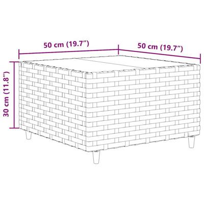 8-delige Loungeset met kussens poly rattan zwart