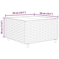 8-delige Loungeset met kussens poly rattan zwart - thumbnail