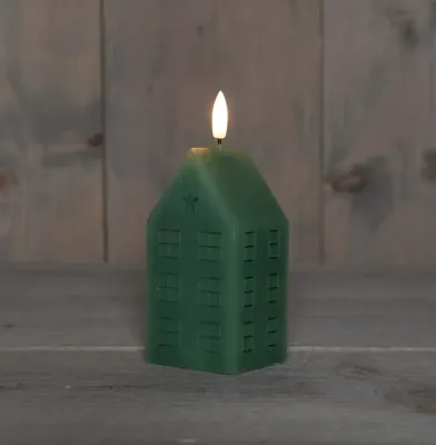 Anna&apos;s Collection LED kaars 3d flame huis 5x6x15cm wit 1 stuks