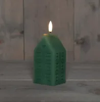 Anna&apos;s Collection LED kaars 3d flame huis 5x6x15cm wit 1 stuks - thumbnail