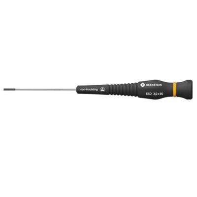 Bernstein Tools for Electronics Bernstein Werkzeugfabrik Elektronica en fijnmechanica Platte schroevendraaier Kopbreedte: 3 mm Koplengte: 60 mm