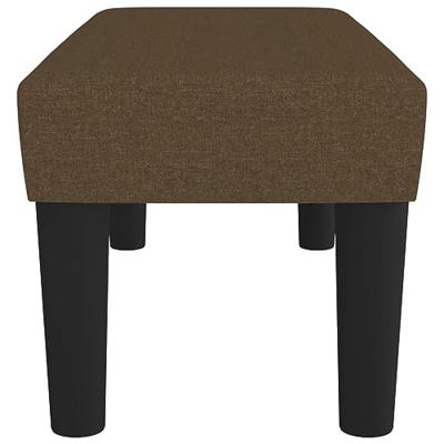 Bankje 70x30x30 cm stof bruin