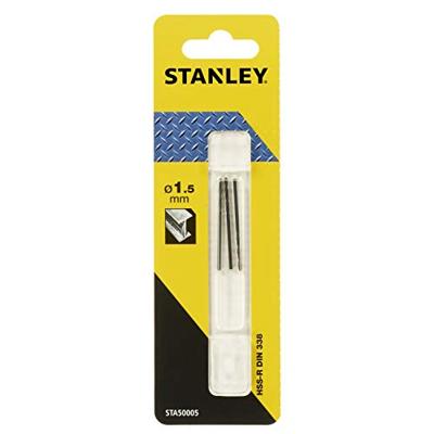 Stanley metaalboor 1,5 mm HSS-R STA50005 (3 stuks) Stanley metaalboor 1,5 mm HSS-R STA50005 (3 stuks)