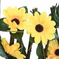 Kunstplant klimop op latwerk uittrekbaar 180x30 cm geel - thumbnail