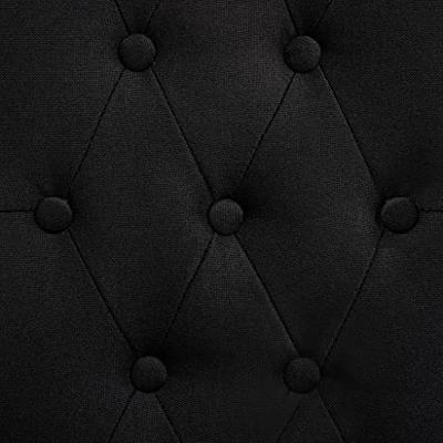 Eetkamerstoelen 2 st stof zwart