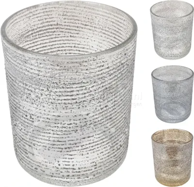 Waxinelichthouder Ribbel Glas Ø10cm Assorti 1st Waxinelichthouder Ribbel Glas Ø10cm Assorti 1st