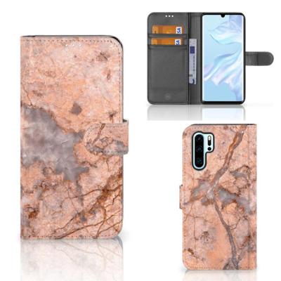 Huawei P30 Pro | Bookcase | Marmer Oranje