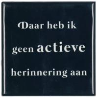 Tegeltje Actieve Zwart 10X10X1CM - thumbnail