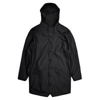 Rains Long Jacket Fietsjas - Zwart - thumbnail