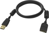 Vision TC-2MUSBEXT-BL USB-kabel 2 m USB A Zwart - thumbnail