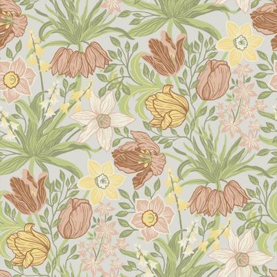 Dutch Wallcoverings Fagelsang - Cecilia Pink/Green