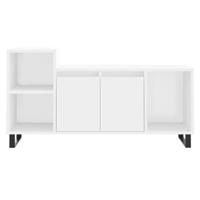 Tv-meubel 100x35x55 cm bewerkt hout wit - thumbnail