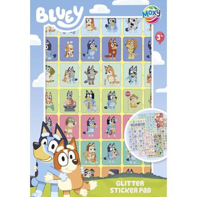 Moxy Bluey/Dora glitter stickerboek a5