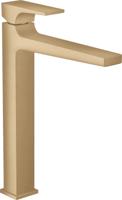 Hansgrohe Metropol 1-gats wastafelkraan 260 met push open waste met voorsprong vaste uitloop 20.4cm brushed bronze 32512140 - thumbnail
