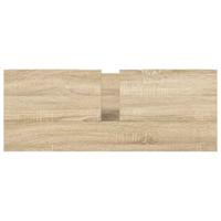 Wastafelkast met lades 90x34,5x60 cm sonoma eikenkleurig - thumbnail