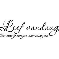 Leef vandaag - Muursticker - thumbnail