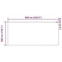 VidaXL Kantgordijn met gordijnen bloemen wit 300 x 600 cm polyester - thumbnail