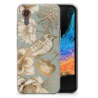 TPU Case voor Samsung Galaxy Xcover 7 Vintage Bird Flowers - thumbnail