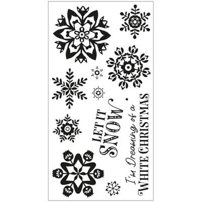 Sizzix • clear stamp set white christmas 12pcs