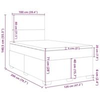 Boxspring met matras fluweel donkergrijs 120x200 cm - thumbnail