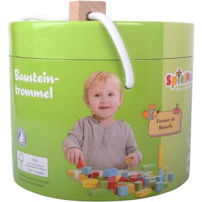 SpielMaus houten houten bouwblokken kleurrijk 50 stuks