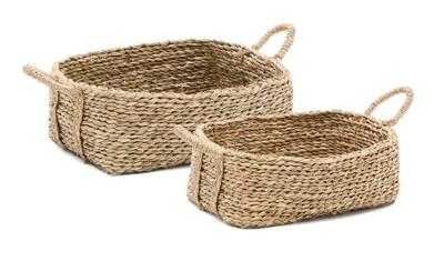 Kave Home Mand 'Milly' Zeegras, Set van 2 stuks