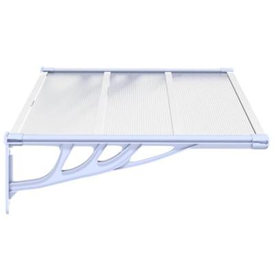 Deurluifel 122x90 cm polycarbonaat grijs en transparant Deurluifel 122x90 cm polycarbonaat grijs en transparant