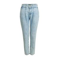 Eksept by Shoeby high waist tapered fit jeans Emma L28 bleached denim - thumbnail
