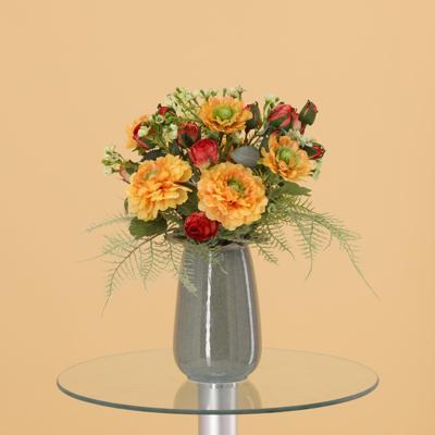 Handgebonden Kunstboeket Frieda Bern 35cm Oranje-Rood