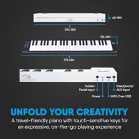 Carry-On Piano 49 Touch Black opvouwbare piano 49 toetsen - thumbnail