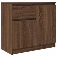 Dressoir met lade 71x35x65 cm spaanplaat bruin eikenkleurig - thumbnail