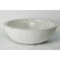 Waskom Imso Lavabo Rotondo Grigio Grezzo Marmer 45x15cm - thumbnail