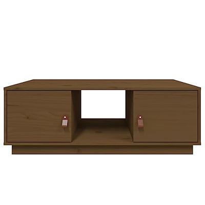 Salontafel 100x50x35 cm massief grenenhout honingbruin