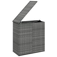 Tuinbox 100x49x103,5 cm polyetheen rattan grijs - thumbnail