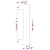 VidaXL Handvatten 20 st 96 mm roestvrij staal bronskleurig - thumbnail