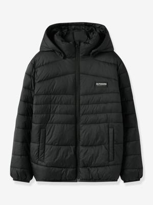 Gewatteerd donsjack met capuchon voor jongens NAME IT zwart