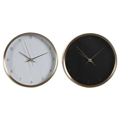 Tafelklok DKD Home Decor Wit Zwart Gouden Vrouw (2 Stuks)