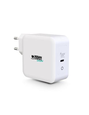 Wandlader + USB-Kabel C Urban Factory GSC10UF Wit Wandlader + USB-Kabel C Urban Factory GSC10UF Wit