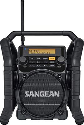 Sangean U-5 DBT Bouwradio DAB+, VHF (FM) AUX, Bluetooth Waterdicht, Stofdicht, Stofvast Zwart