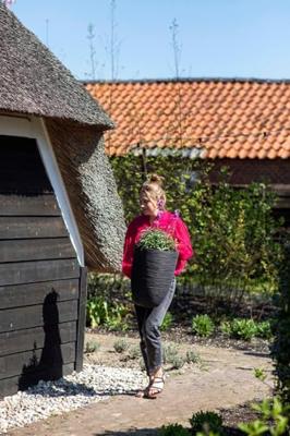Vaas elegant laag Rib NL 46x58 - Antraciet - thumbnail
