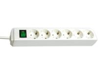 Brennenstuhl 1159520015 Eco-Line PDU Stekkerdoos 6 Sockets met Schakelaar Wit - 1,5 meter - thumbnail