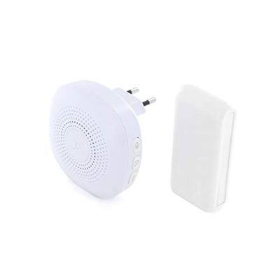 Chacon Draadloze deurbel set 100m plug-in batterijloos wit - 8415111 Chacon Draadloze deurbel set 100m plug-in batterijloos wit - 8415111