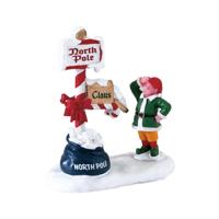 Lemax merry mailbox kerstdorp figuur type 4 Santa&apos;s Wonderland 2018 - thumbnail
