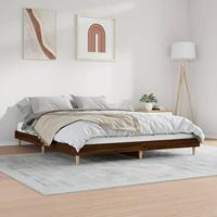 Bedframe zonder matras bewerkt hout bruin eikenkleur 120x200 cm - thumbnail