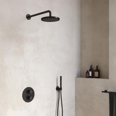 Regendoucheset Hotbath Cobber Thermostatische Inbouwset Geborsteld Nikkel