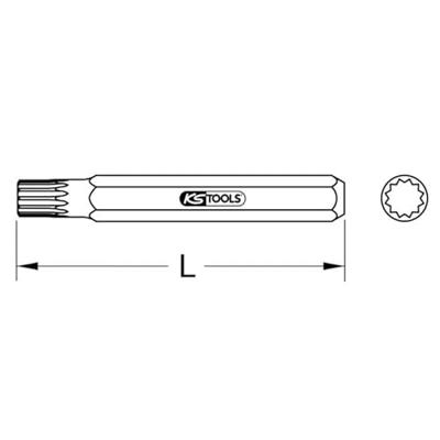 KS Tools 975.3008 XZN-bit M8 Speciaal staal 1 stuk(s)