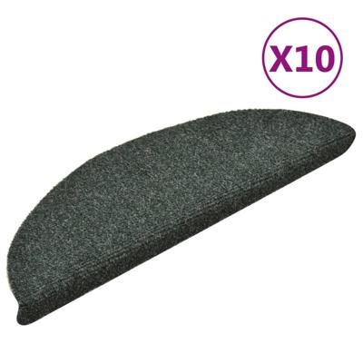 VidaXL Trapmatten zelfklevend 10 st 56x17x3 cm naaldvilt groen