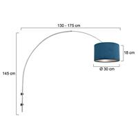 Steinhauer Wand booglampSparkled RVS met blauw - 8246ST - thumbnail