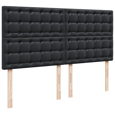 Boxspring met matras kunstleer zwart 200x200 cm